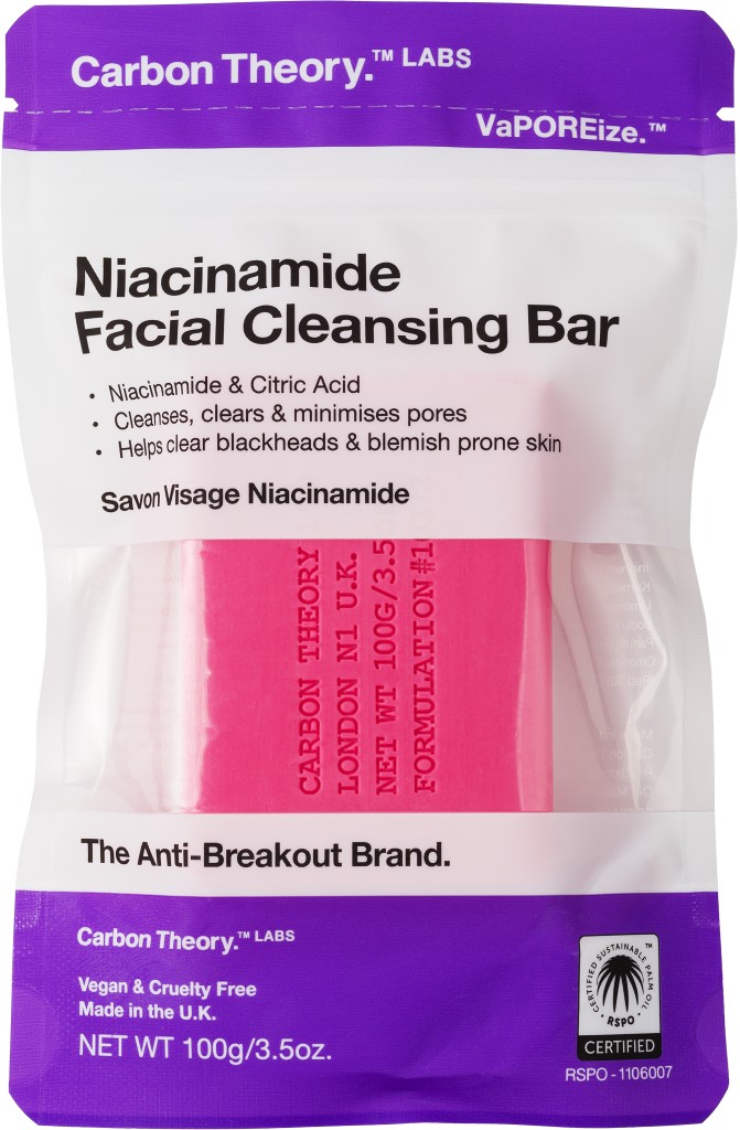 Levně Carbon Theory Čisticí pleťové mýdlo Niacinamide (Facial Cleansing Bar) 100 g