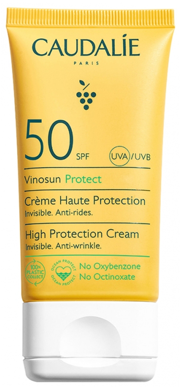 Caudalie Ochranný pleťový krém na opalování SPF 50+ Vinosun (High Protection Cream) 50 ml