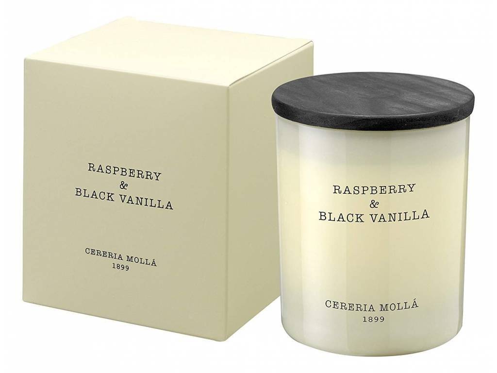 Cereria Mollá Vonná sviečka krémová Raspberry & Black Vanilla (Candle) 230 g