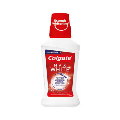 Colgate Bělicí ústní voda bez alkoholu Max White Expert 250 ml