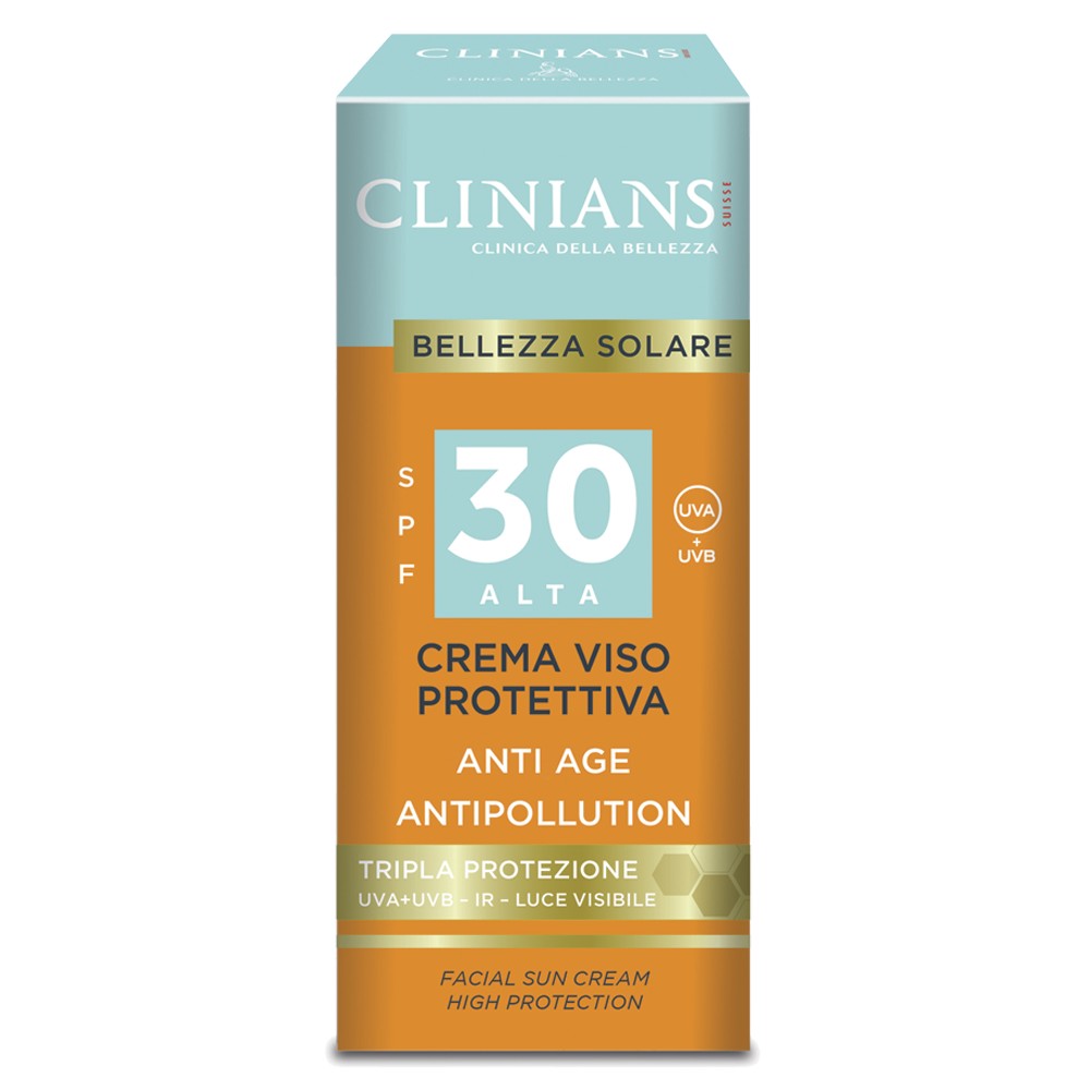 Clinians Ochranný krém na obličej SPF 30 (Anti-Ageing and Anti-Pollution Facial Sun Cream) 75 ml