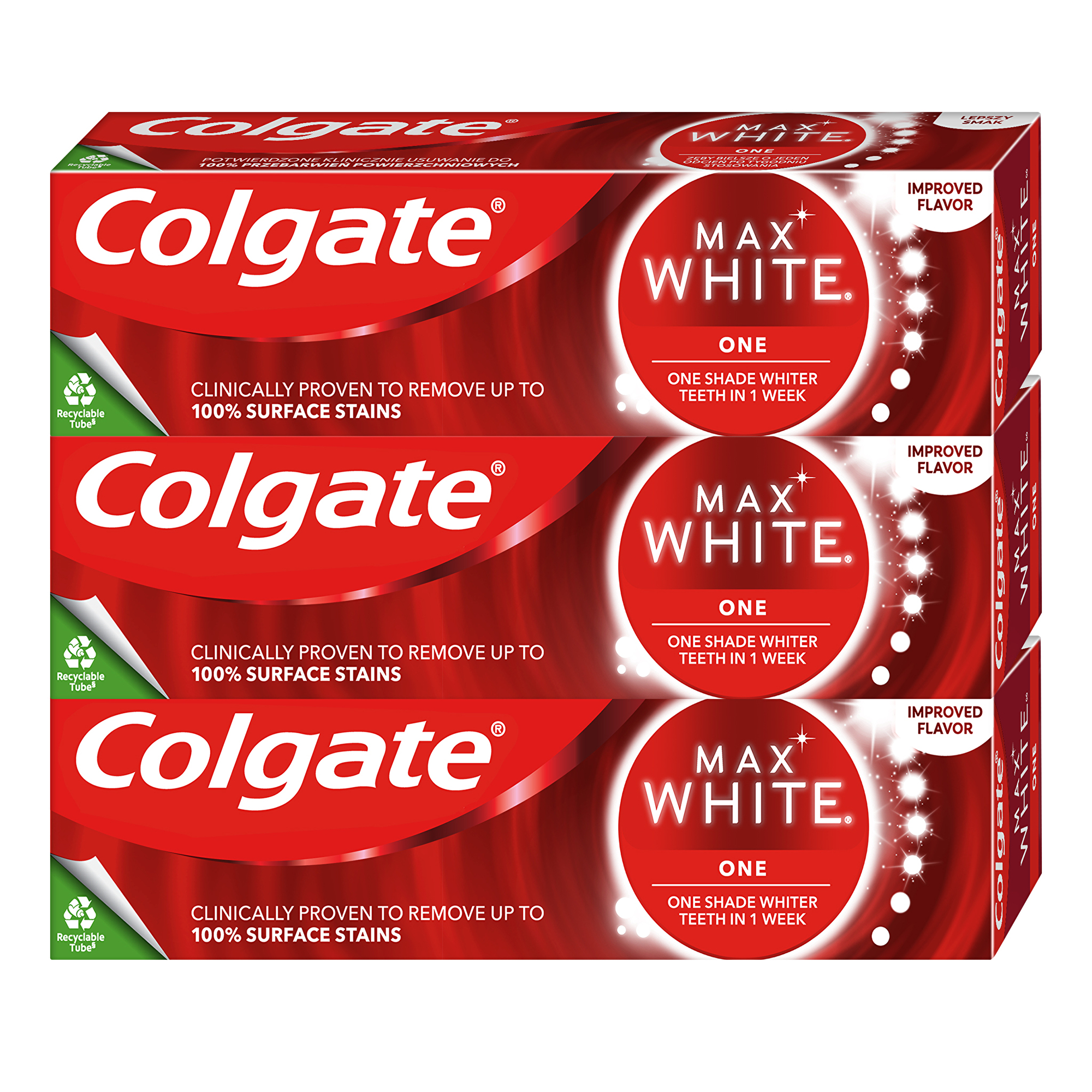 Colgate Bělicí zubní pasta Max White One 3 x 75 ml
