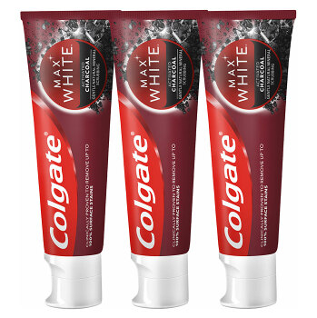 Colgate Fehérítő fogkrém aktív szénnel Max White Charcoal Trio 3 x 75 ml