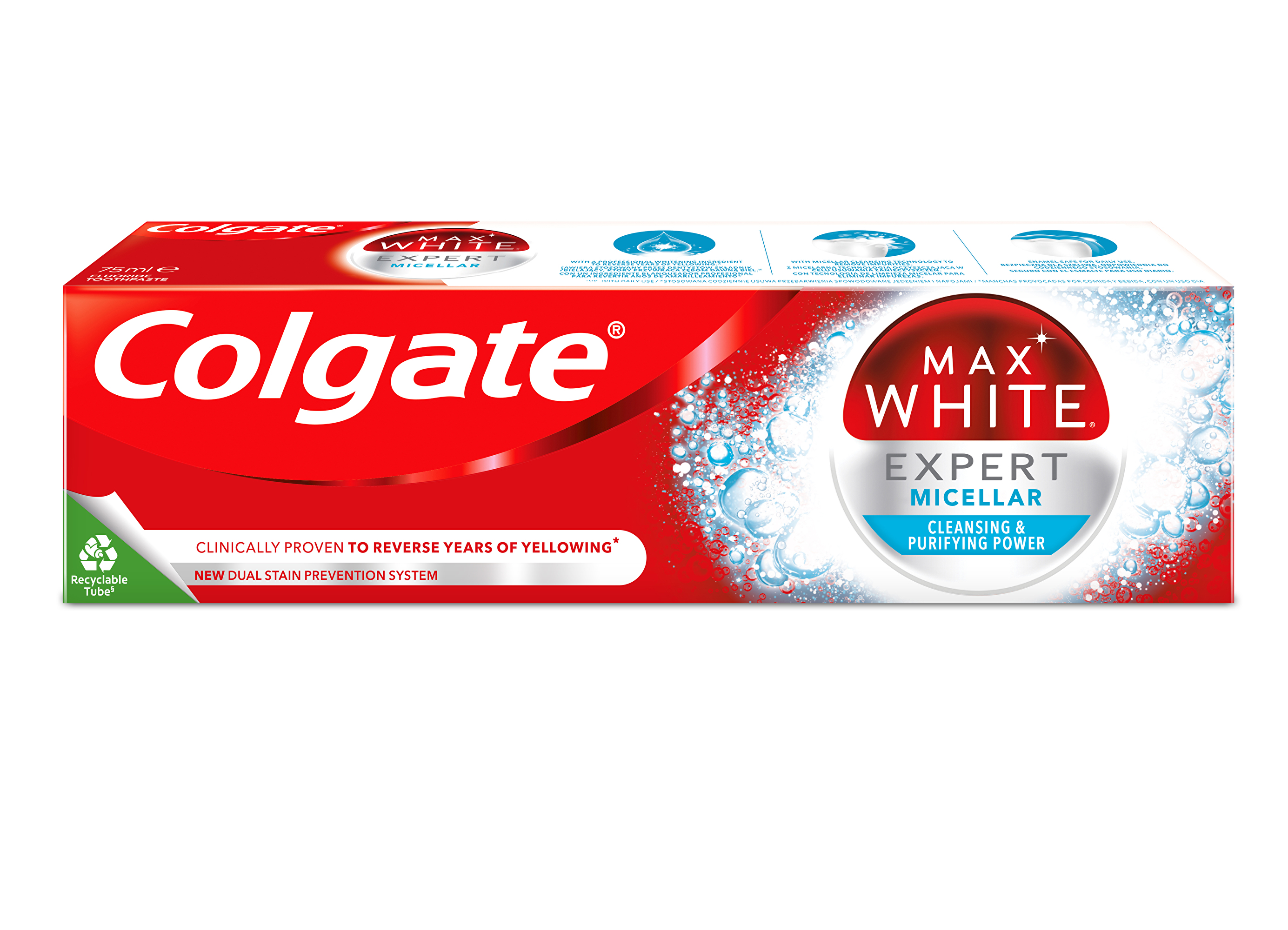 Colgate Bělicí zubní pasta Max White Expert Micellar 75 ml