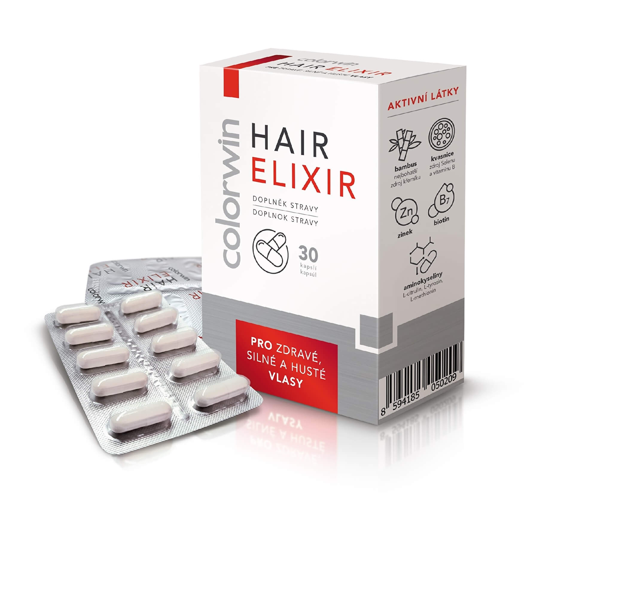 Colorwin Doplněk stravy pro zdravé, silné a husté vlasy Colorwin Hair Elixir 30 kapslí