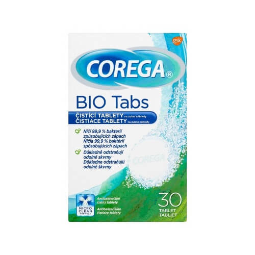 Corega Čistící tablety na zubní náhrady Bio Tabs 30 ks
