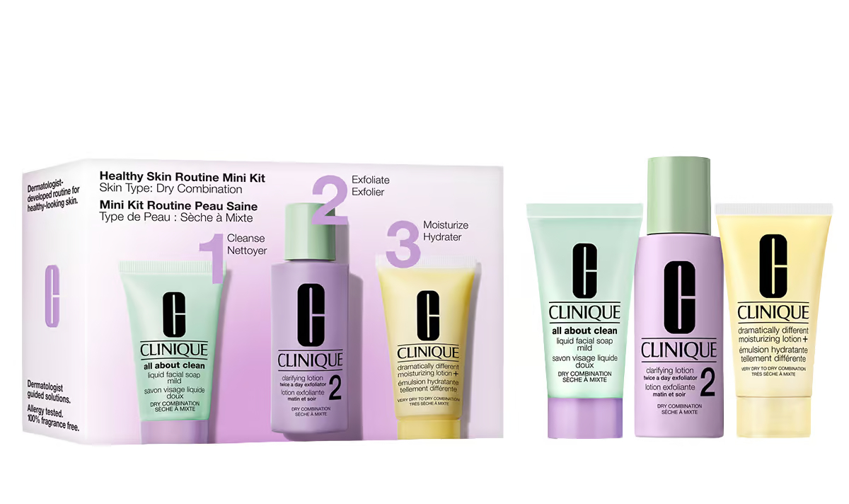 Clinique Darčeková sada pre suchú až zmiešanú pleť Mini Kit Routine