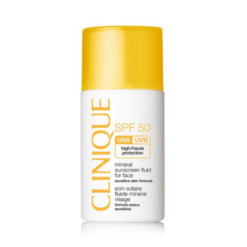 Clinique Minerální opalovací fluid na obličej SPF 50 (Mineral Sunscreen Fluid For Face) 30 ml