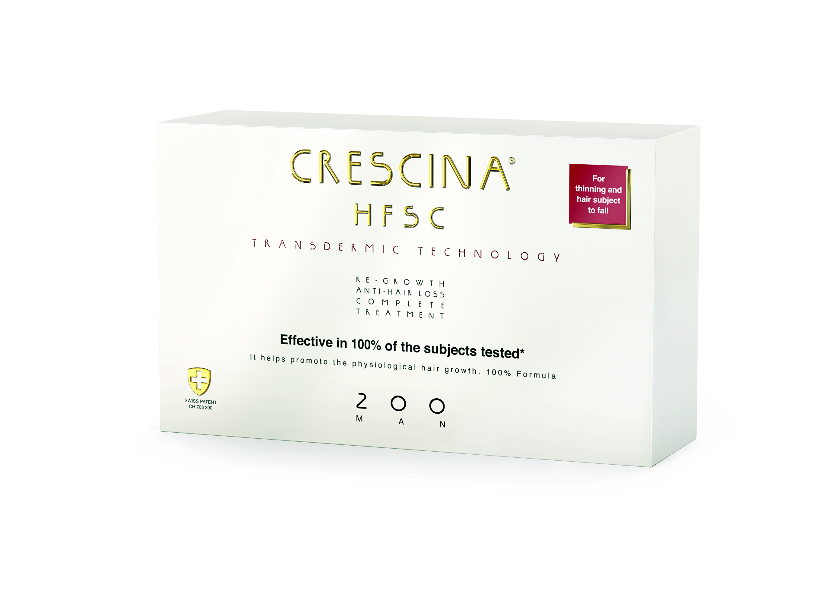 Crescina Péče na podporu růstu vlasů a proti vypadávání vlasů pro muže Transdermic stupeň 200 (počáteční fáze) 20 x 3,5 ml