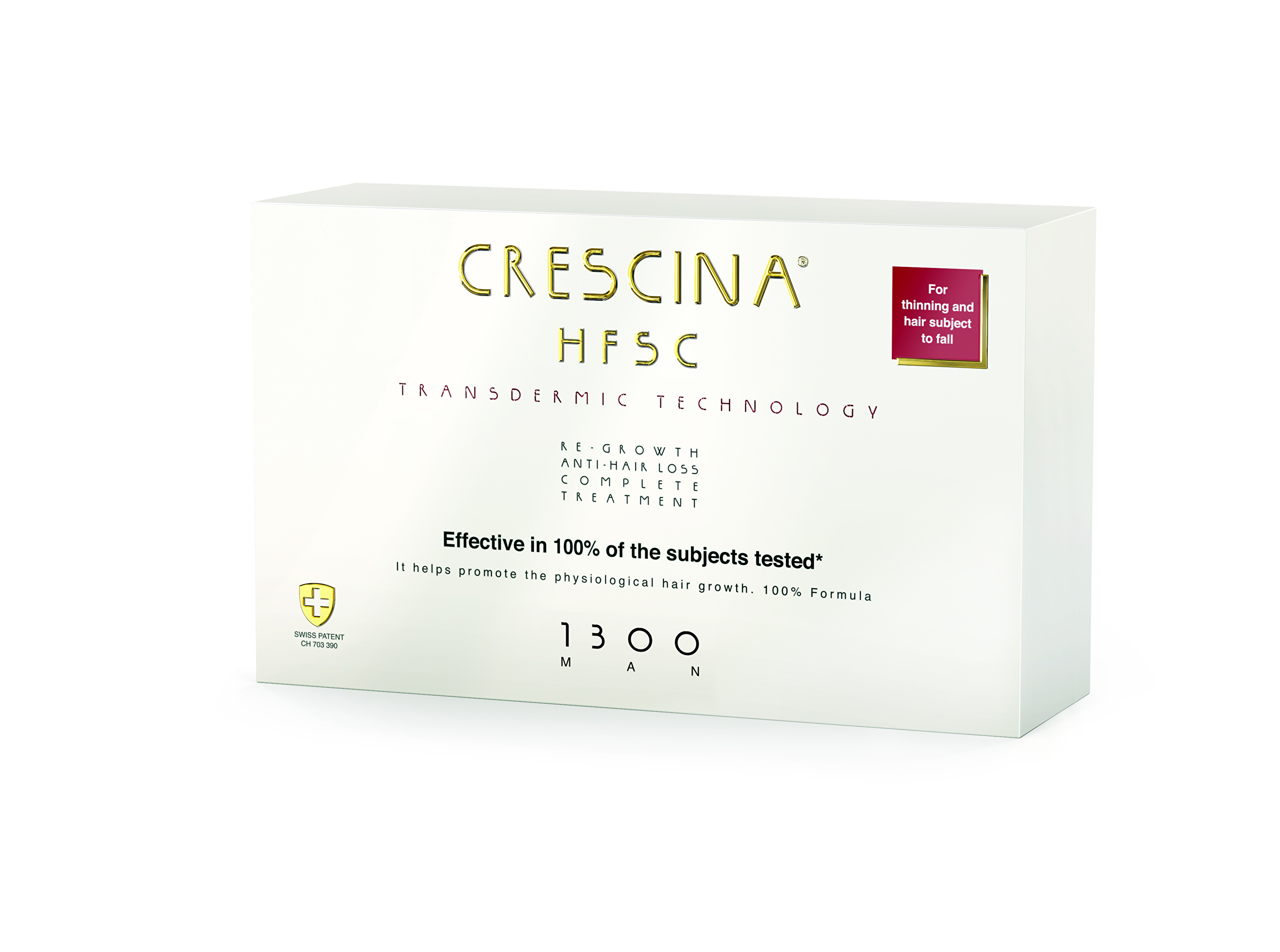 Crescina Péče na podporu růstu vlasů a proti vypadávání vlasů pro muže Transdermic stupeň 1300 (pokročilá fáze) 20 x 3,5 ml