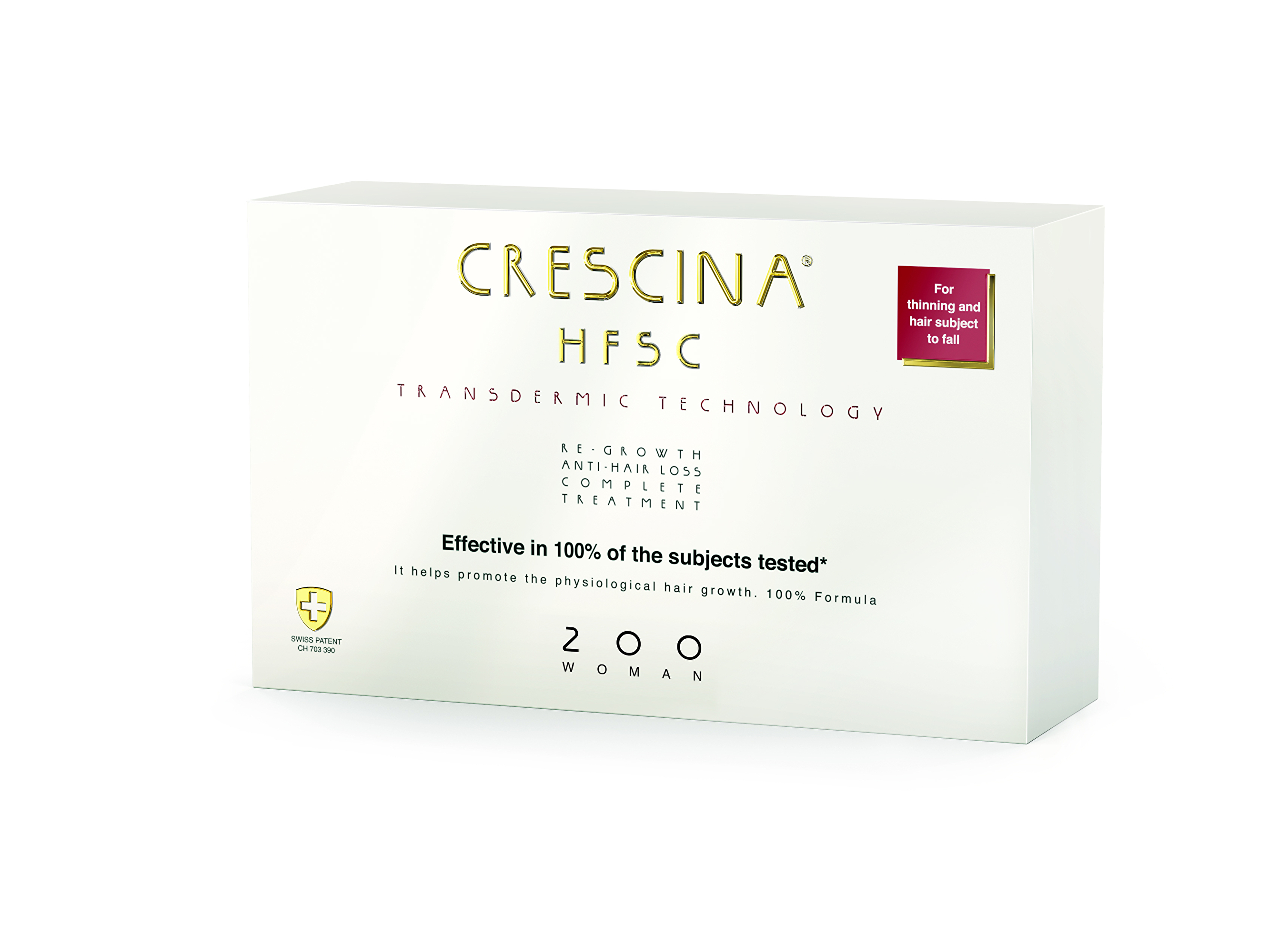 Crescina Péče na podporu růstu vlasů a proti vypadávání vlasů pro ženy Transdermic stupeň 200 (počáteční fáze) 20 x 3, 5 ml