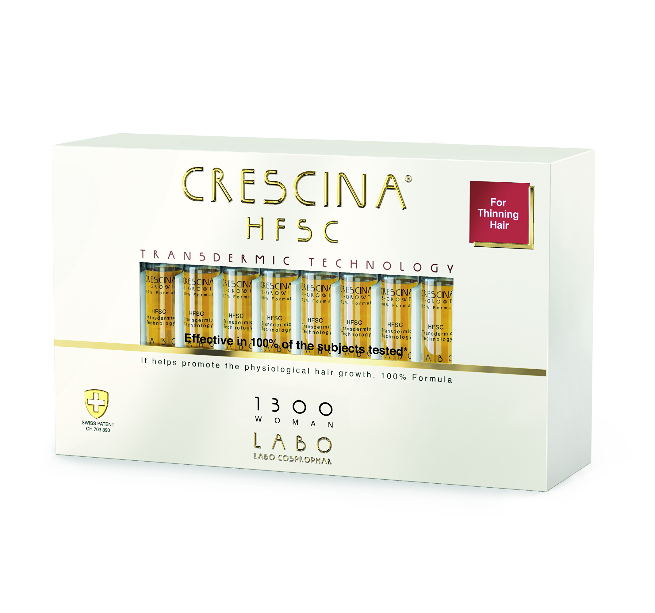Crescina Péče na podporu růstu vlasů pro ženy Transdermic stupeň 1300 (pokročilá fáze) 20 x 3,5 ml