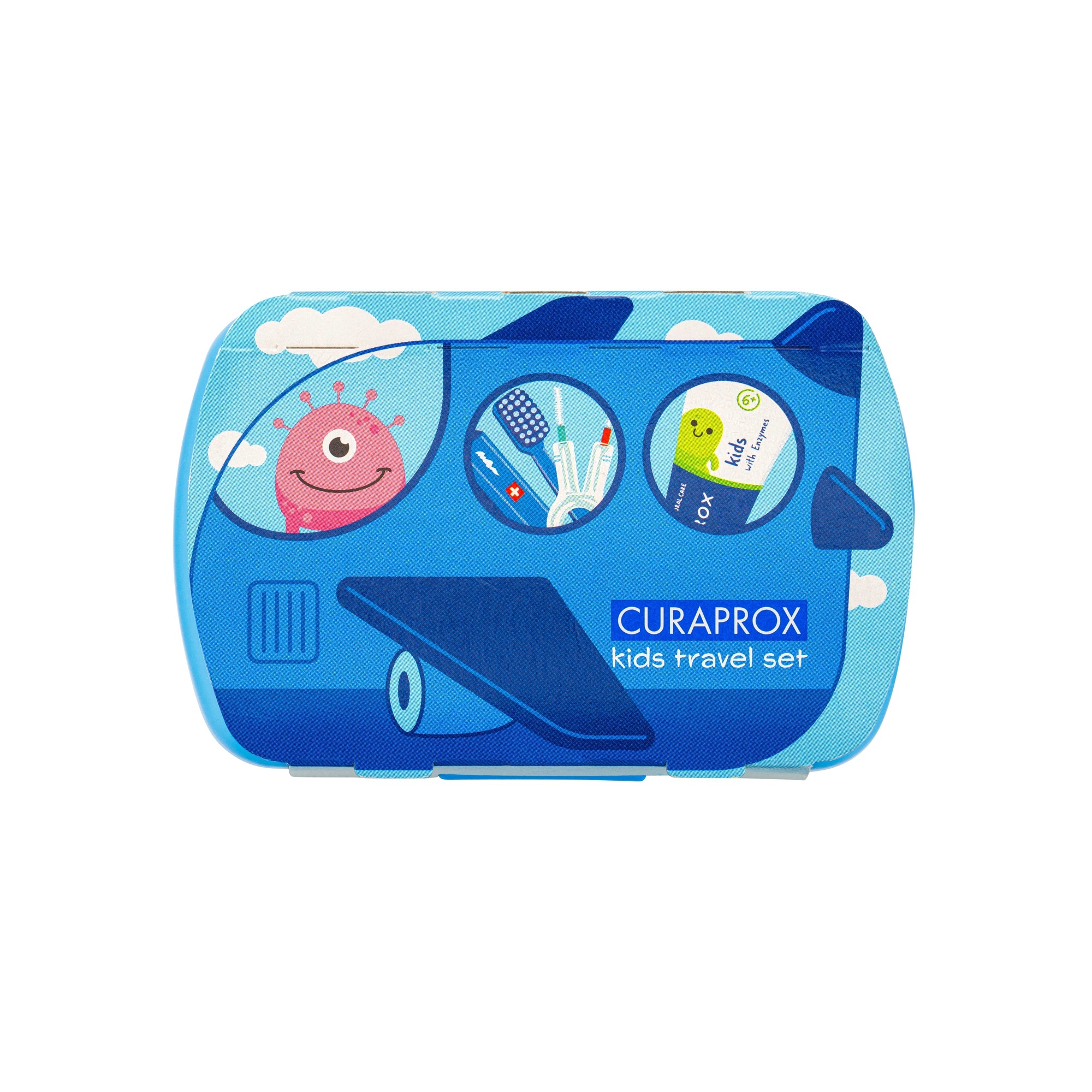 Curaprox Travel set KIDS modrý