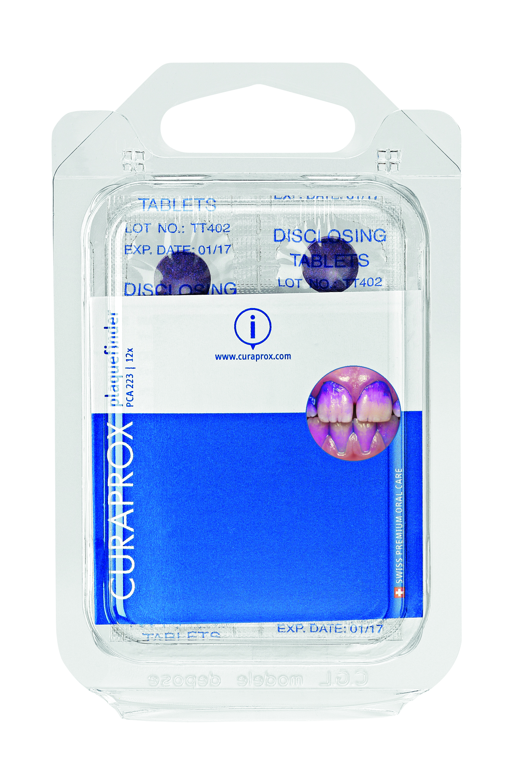 Curaprox PCA 223 Plaquefinder zubná pasta žuvacie tablety 12 ks unisex