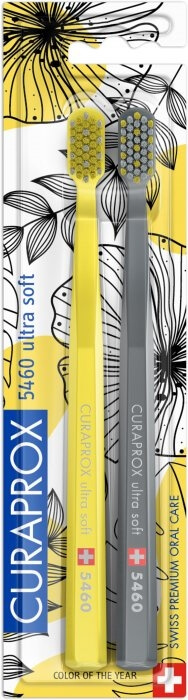 Zobrazit detail výrobku Curaprox Velmi jemný zubní kartáček 5460 Duo Yellow/Grey Edition 2 ks