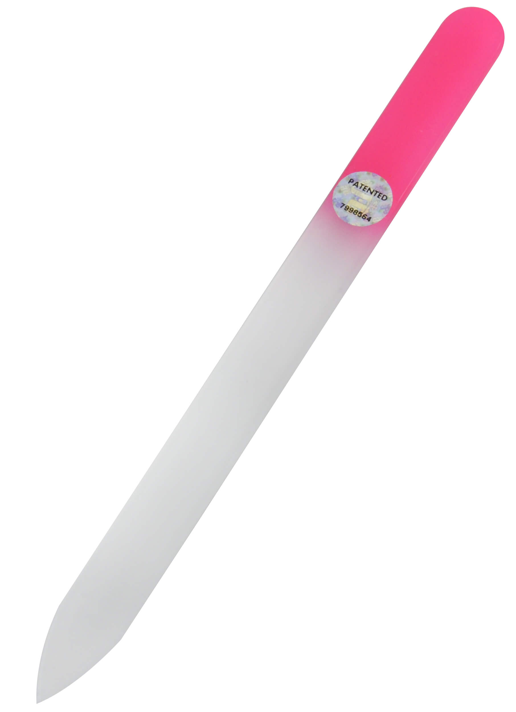 Blažek Barevný skleněný pilník na nehty 14 cm růžový