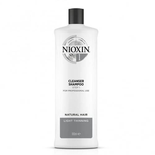 Nioxin Čistiace šampón pre jemné mierne rednúce prírodné vlasy System 1 (Shampoo Cleanser System 1 ) 1000 ml + 2 mesiace na vrátenie tovaru