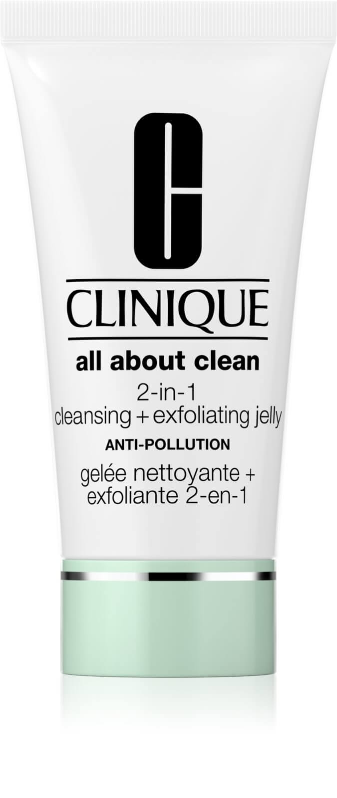 Clinique All About Clean 2-IN-1 Cleansing + Exfoliating Jelly 150 ml čistiaci gél pre ženy na veľmi suchú pleť