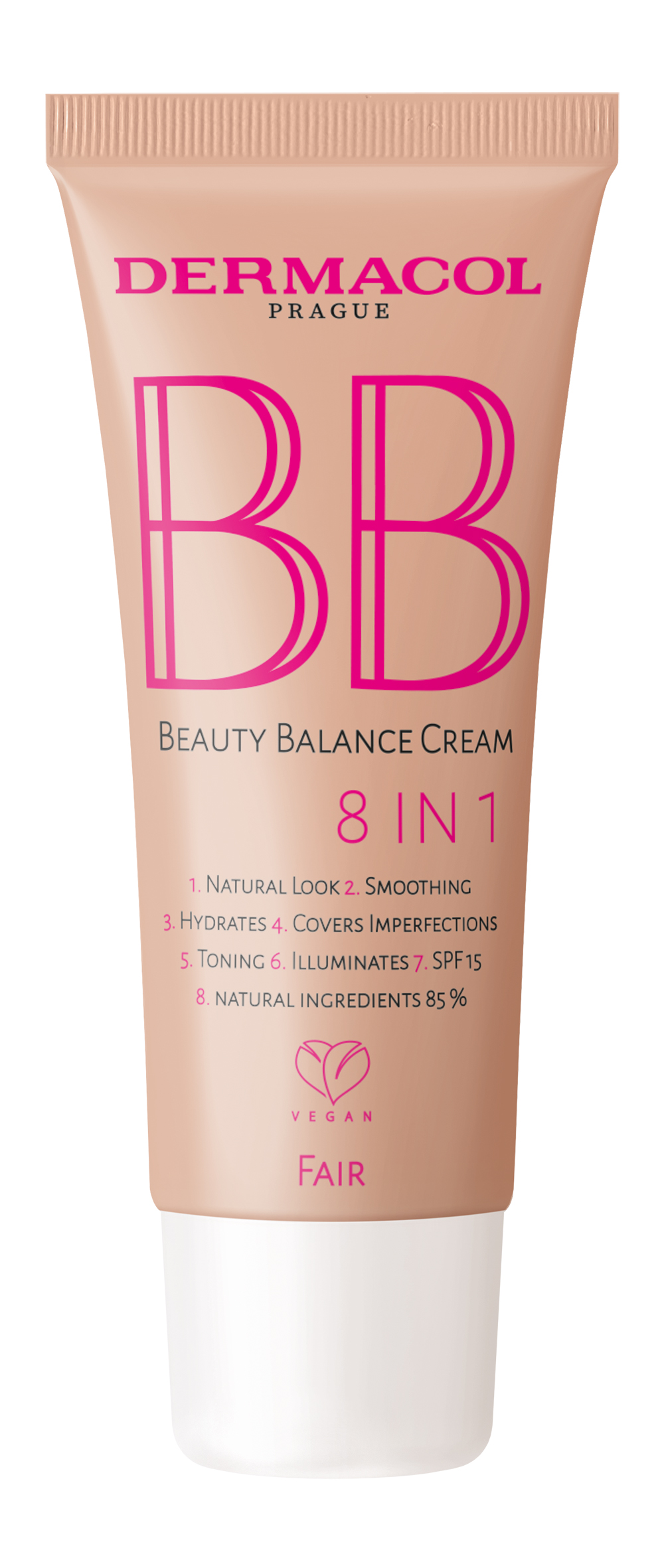 Dermacol BB Beauty Balance Cream 8 IN 1 SPF 15 30 ml bb krém pre ženy 3 Shell na veľmi suchú pleť; proti vráskam; na dehydratovanu pleť