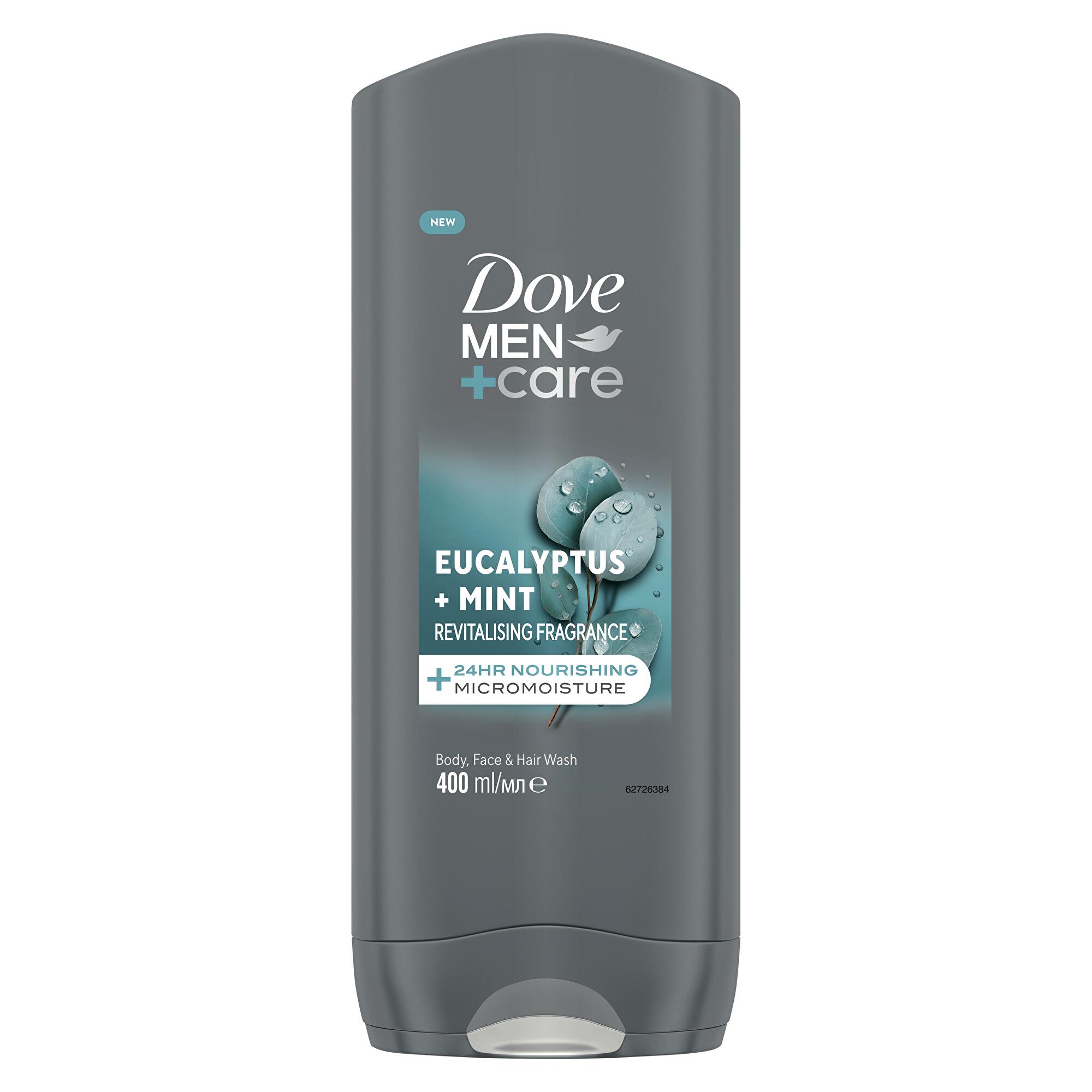 Dove Sprchový gel Men+Care Eucalyptus + Mint (Body, Face & Hair Wash) 400 ml