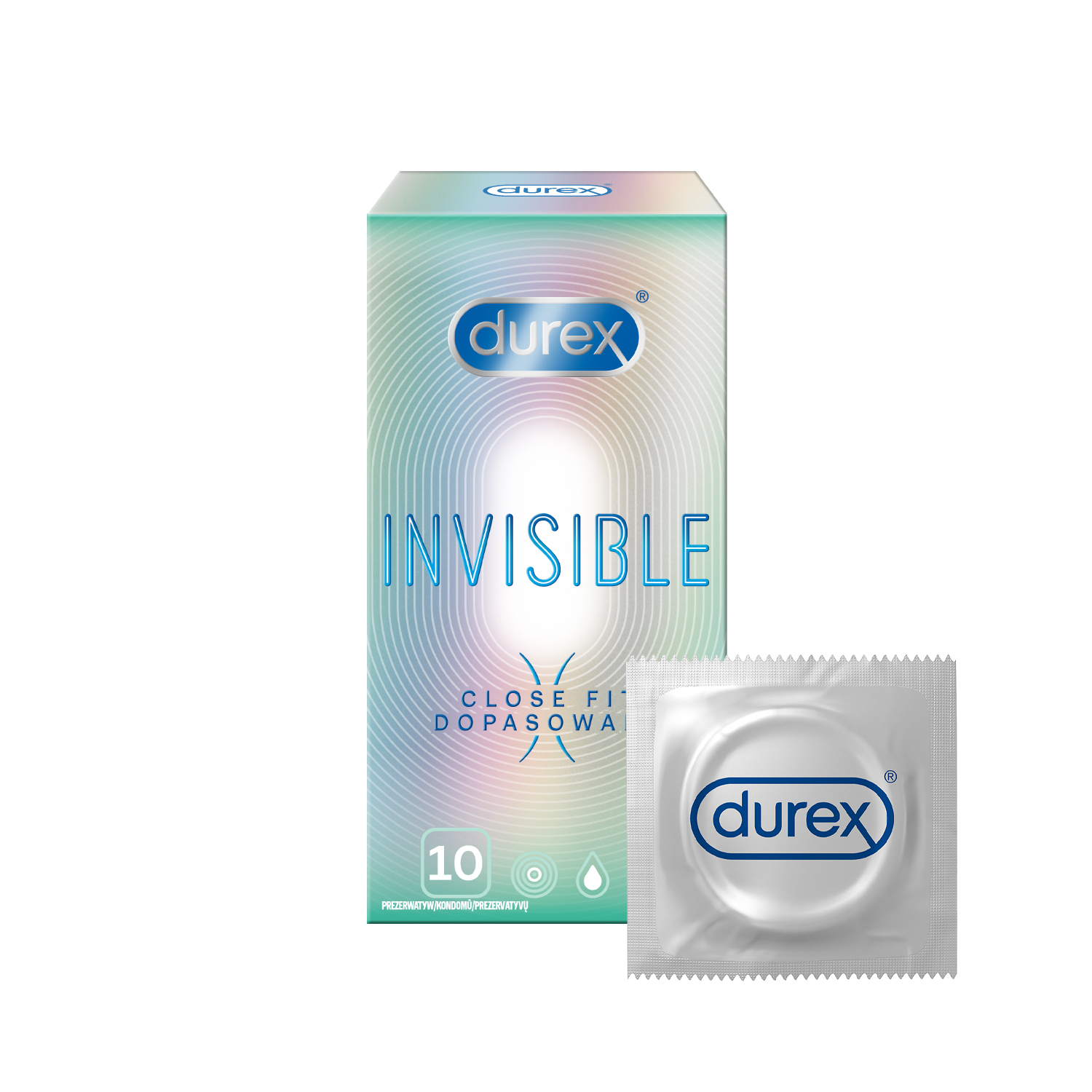 Durex Kondomy Invisible Close Fit 10 ks