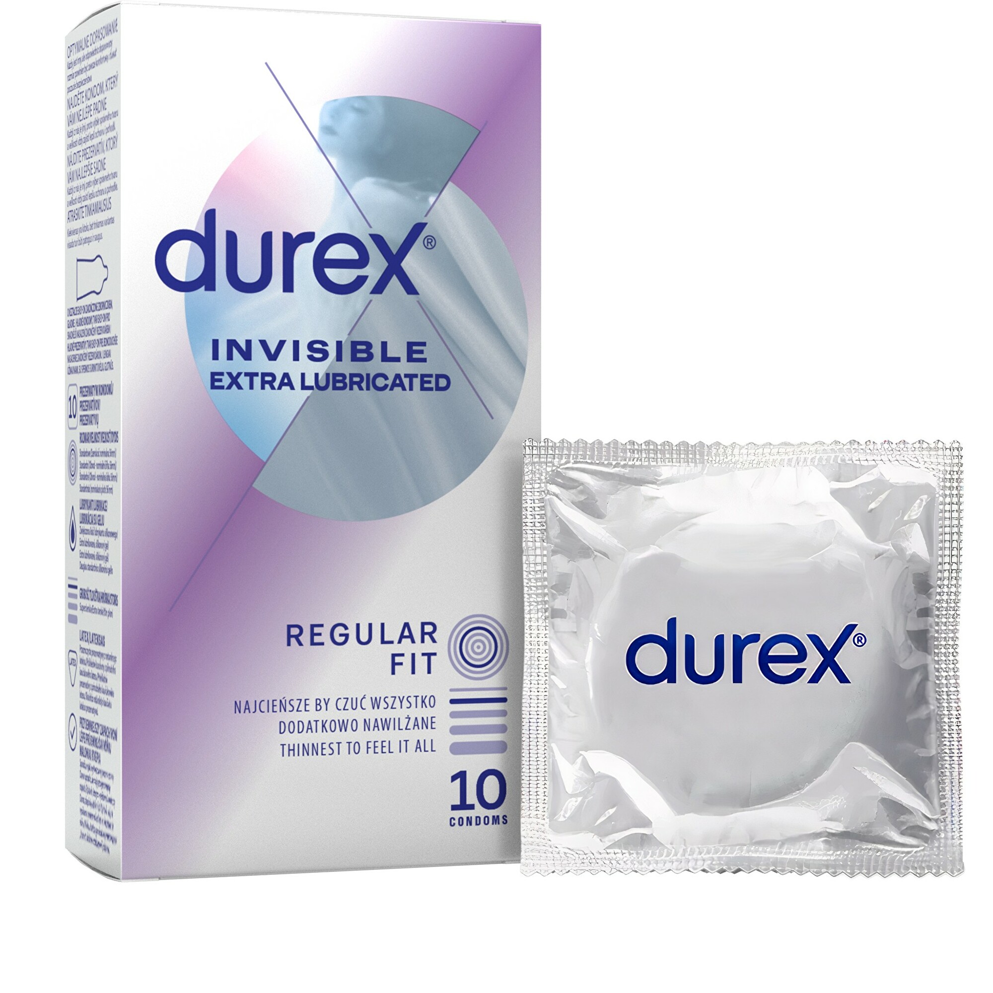 Levně Durex Kondomy Invisible Extra Lubricated 3 ks