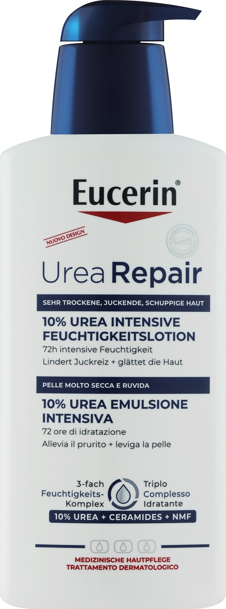 Eucerin Telové mlieko pre suchú pokožku Urea Repair 10% Lotion 400 ml - s pumpičkou