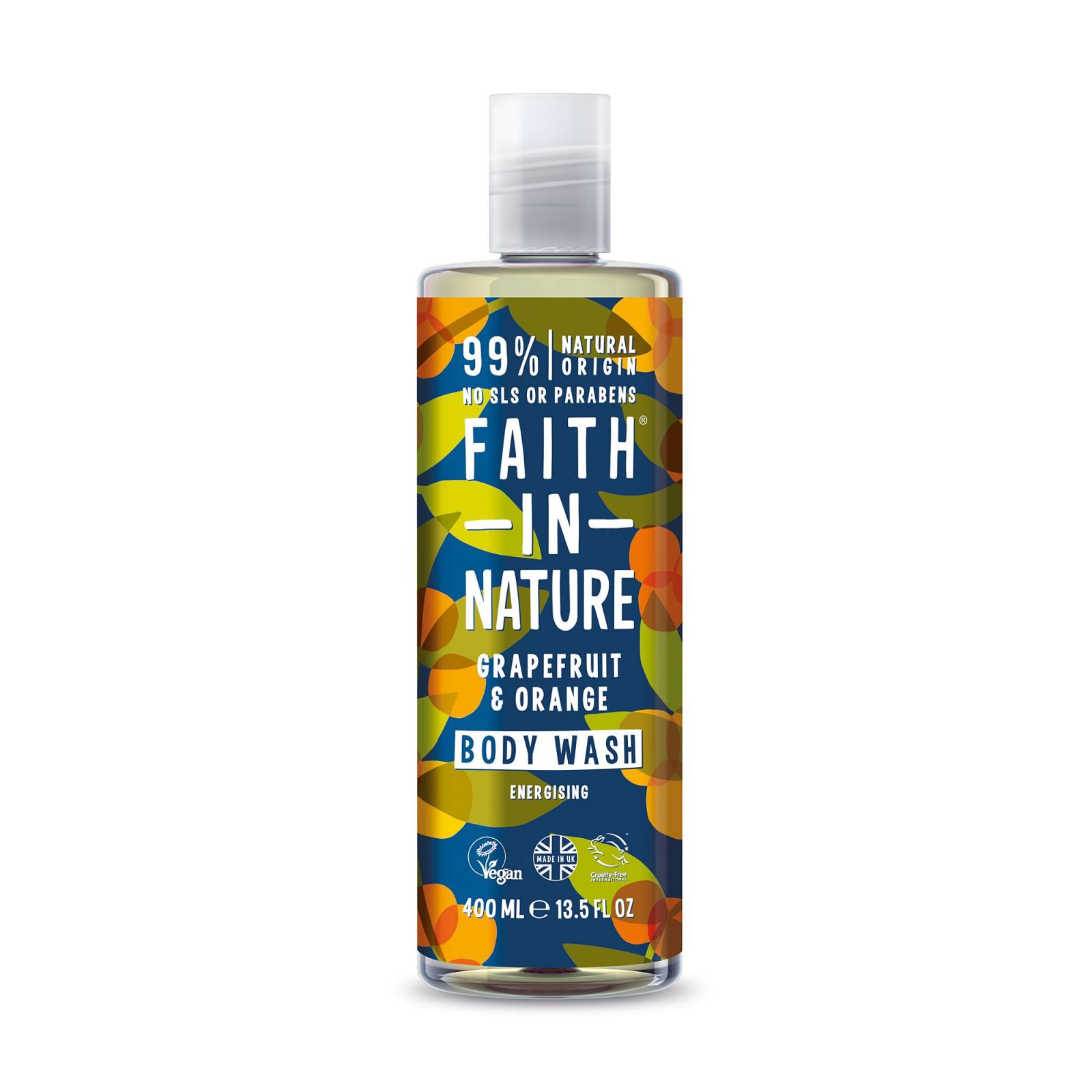 Faith in Nature Povzbuzující přírodní sprchový gel Grapefruit & pomeranč (Body Wash) 100 ml