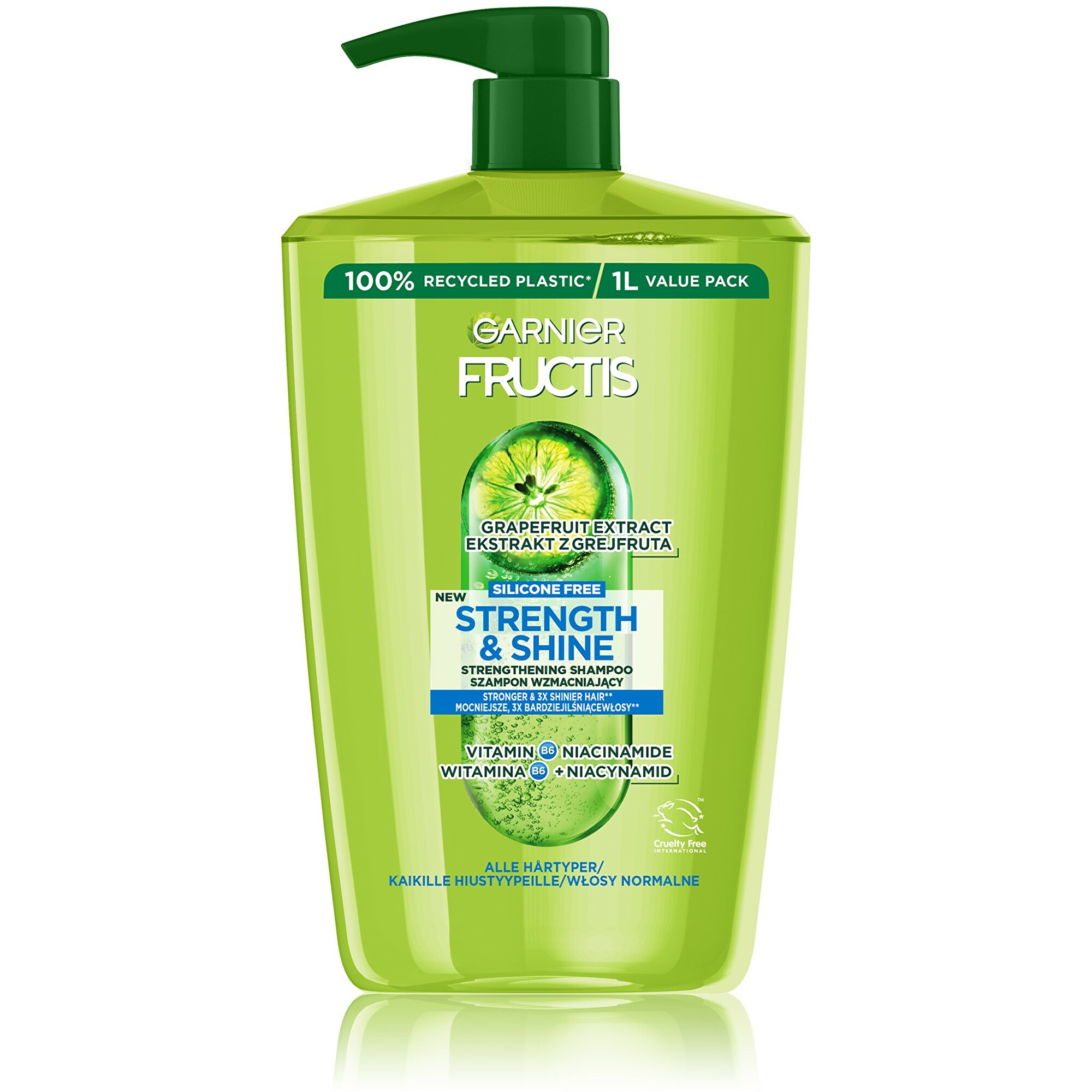 Garnier Posilující šampon pro všechny typy vlasů bez lesku a síly Fructis Strength & Shine (Strengthening Shampoo) 1000 ml