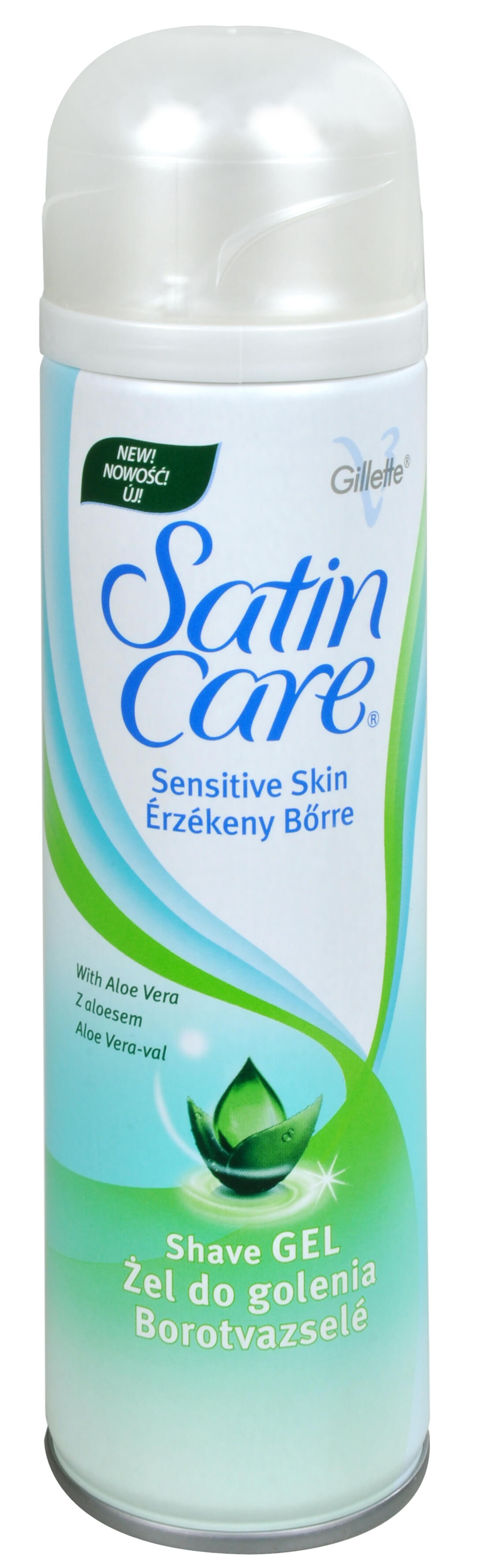 Gillette Gel na holení pro suchou a citlivou pokožku Satin Care Aloe Vera (Shave Gel) 200 ml