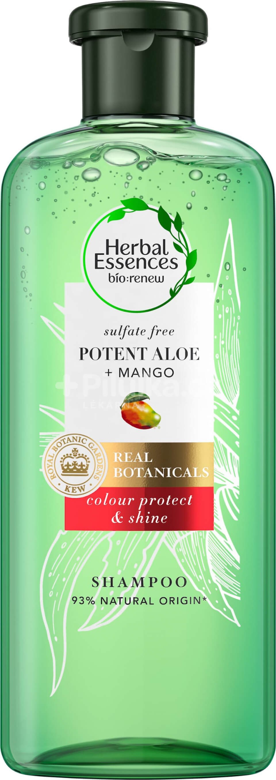 Herbal Essence Šampon pro suché a barvené vlasy Potent Aloe + Mango (Color Protect & Shine Shampoo) 380 ml