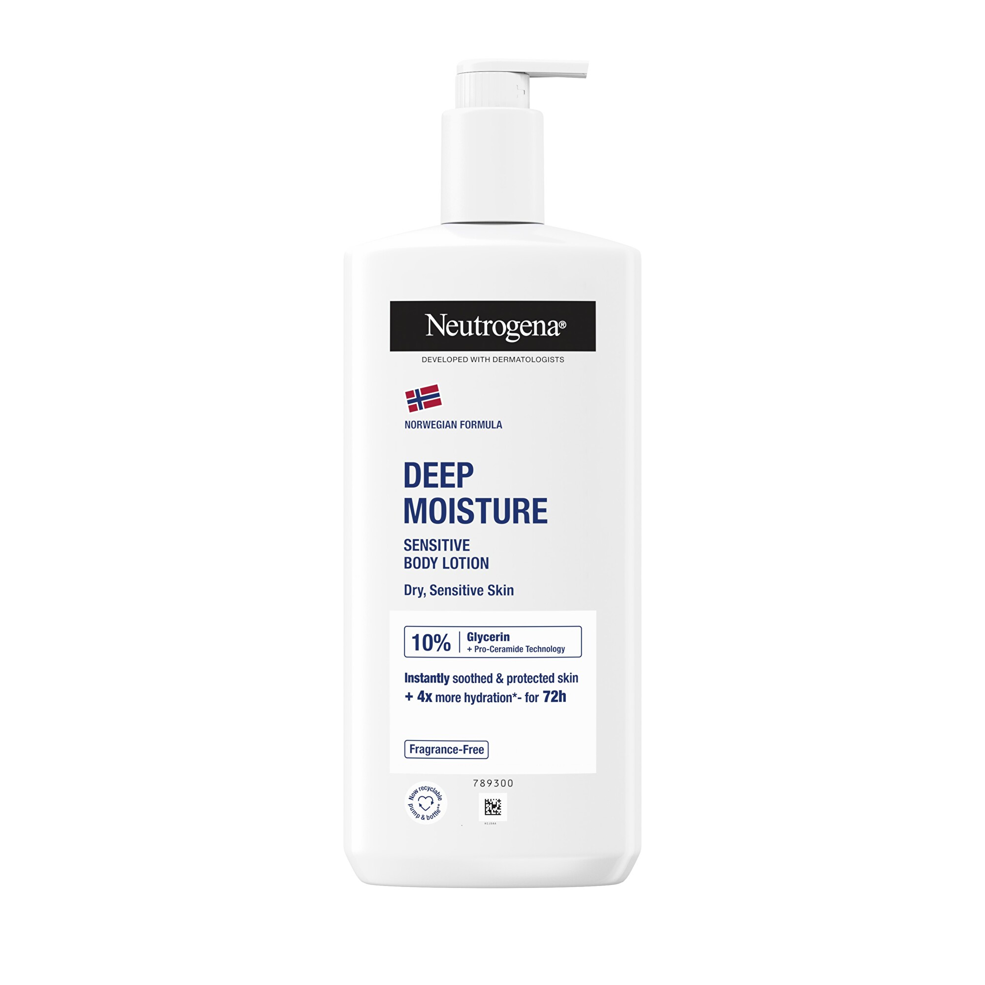 Neutrogena Hloubkově hydratační tělové mléko pro citlivou pokožku 24 H 400 ml