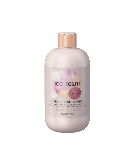 Inebrya Reštrukturačný šampón Ice Cream Keratin (Restructuring Shampoo) 1000 ml