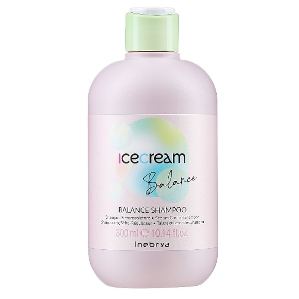 Inebrya Šampon na mastící se vlasy a vlasovou pokožku Ice Cream Balance (Shampoo) 1000 ml