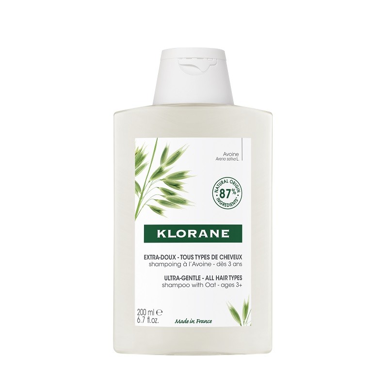 Klorane Jemný šampon pro všechny druhy vlasů Oves (Ultra Gentle Shampoo) 200 ml