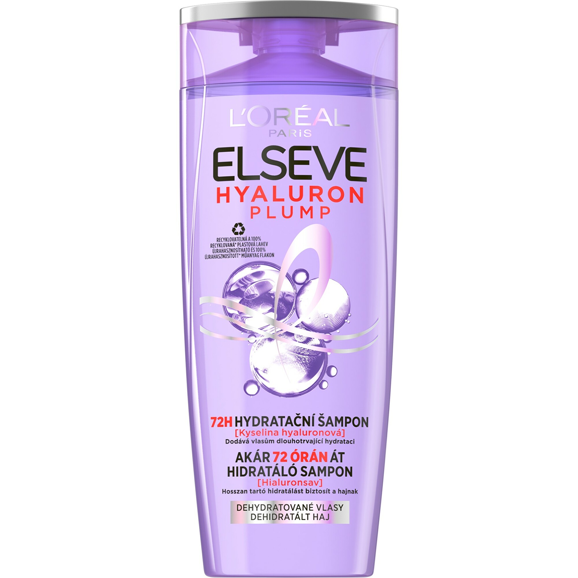 L´Oréal Paris Hydratační šampon s kyselinou hyaluronovou Elseve Hyaluron Plump 72H (Hydrating Shampoo) 250 ml