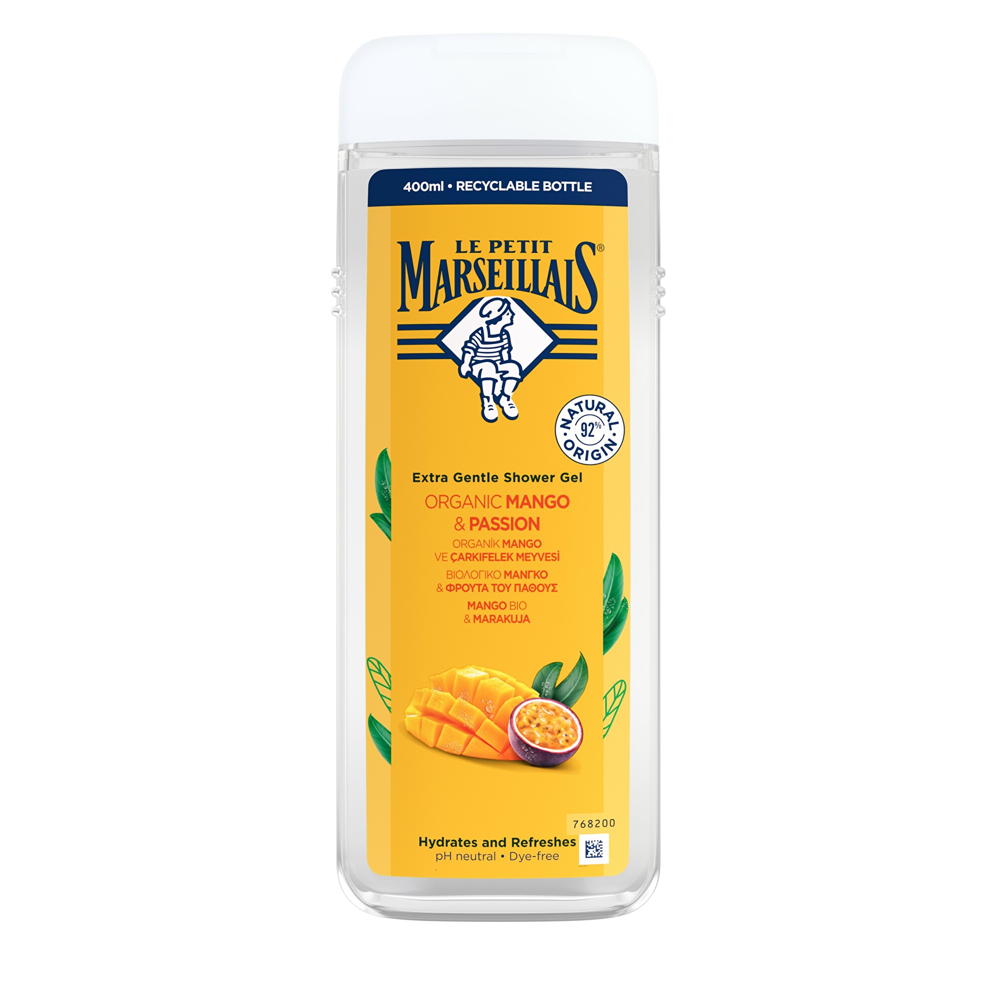 Le Petit Marseillais Mango BIO & Passion Fruit jemný sprchový gel 650 ml
