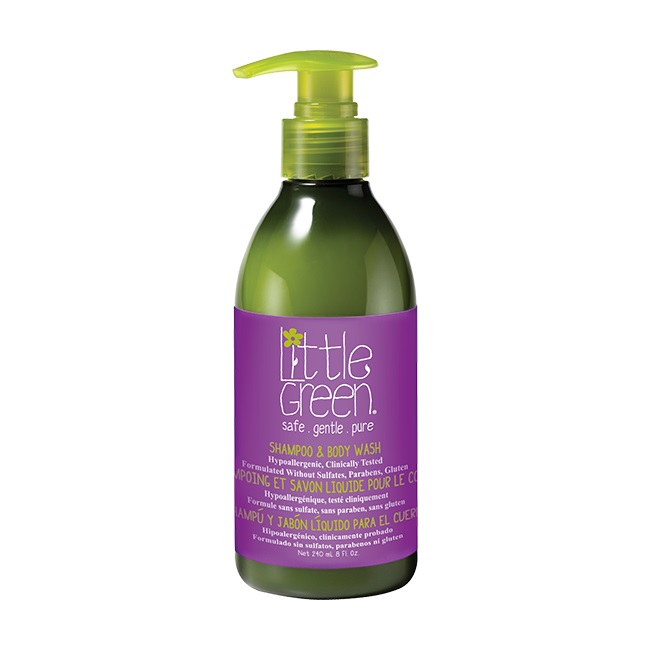Little Green Šampon a sprchový gel 2 v 1 pro děti 0-3 (Shampoo & Body Wash) 240 ml