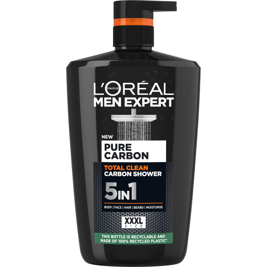 L´Oréal Paris Sprchový gél pre mužov Men Expert Pure Carbon (Total Clean Carbon Shower) 1000 ml