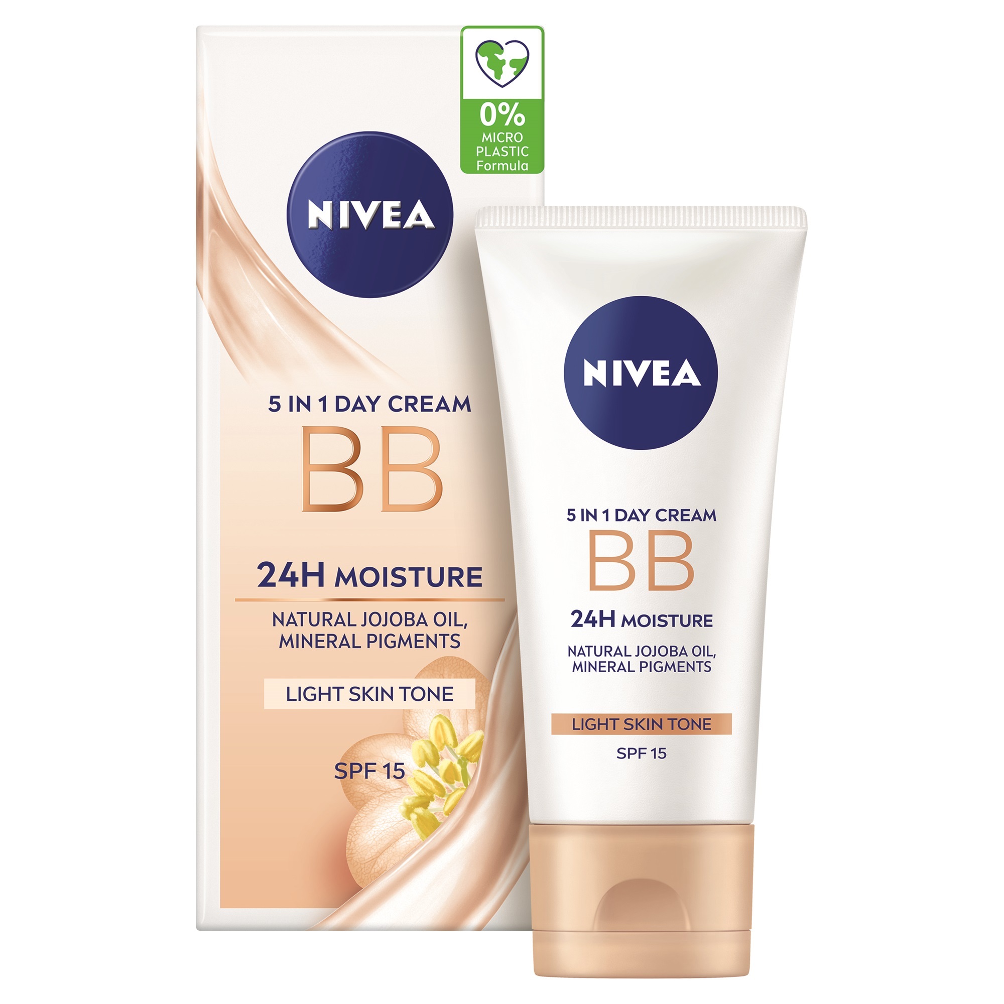 Nivea Zkrášlující hydratační krém 5 v 1 BB Cream SPF 15 (5in1 Beautifying Moisturizer) 50 ml světlý tón pleti