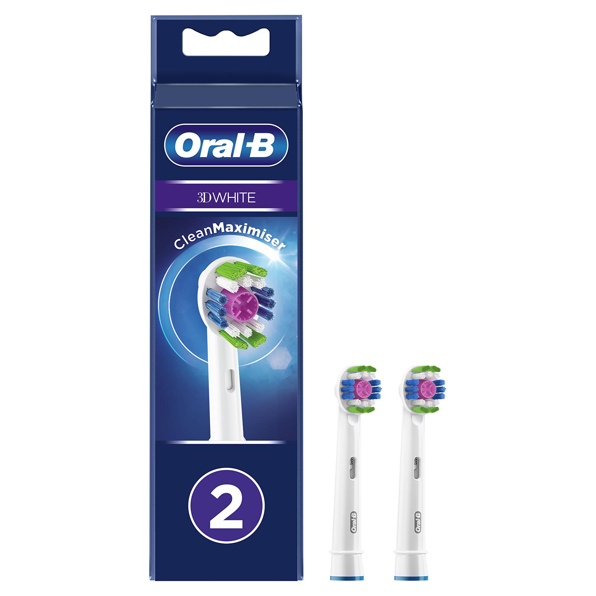 Oral B Náhradné kefové hlavice s Technológiou Clean Maxi miser 3D White 2 ks