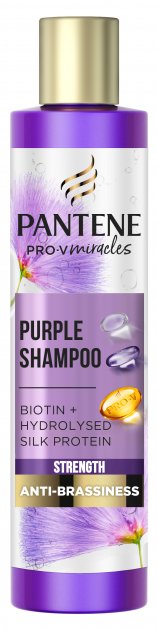 Pantene Fialový šampon Pro-V Miracles Strength & Anti-Brassiness (Purple Shampoo) 225 ml