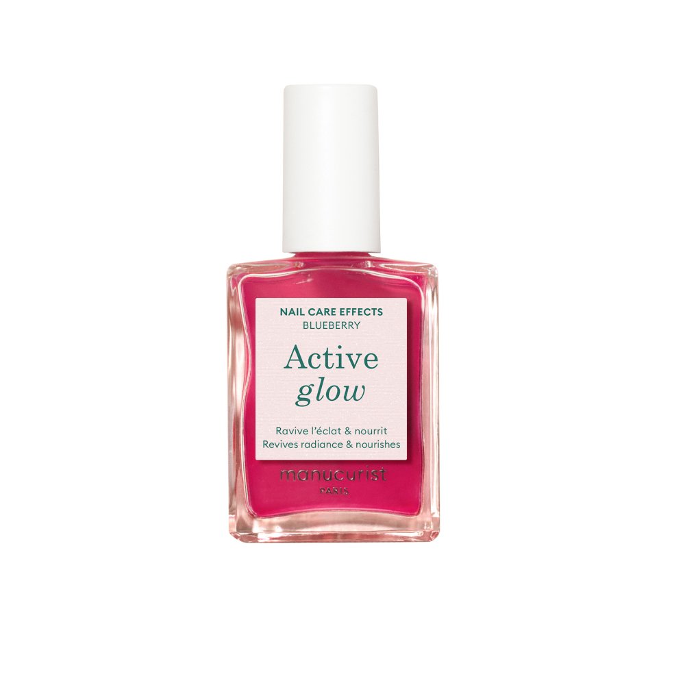 Manucurist Pečující lak na nehty Active Glow Nail Care Effects 15 ml Blueberry