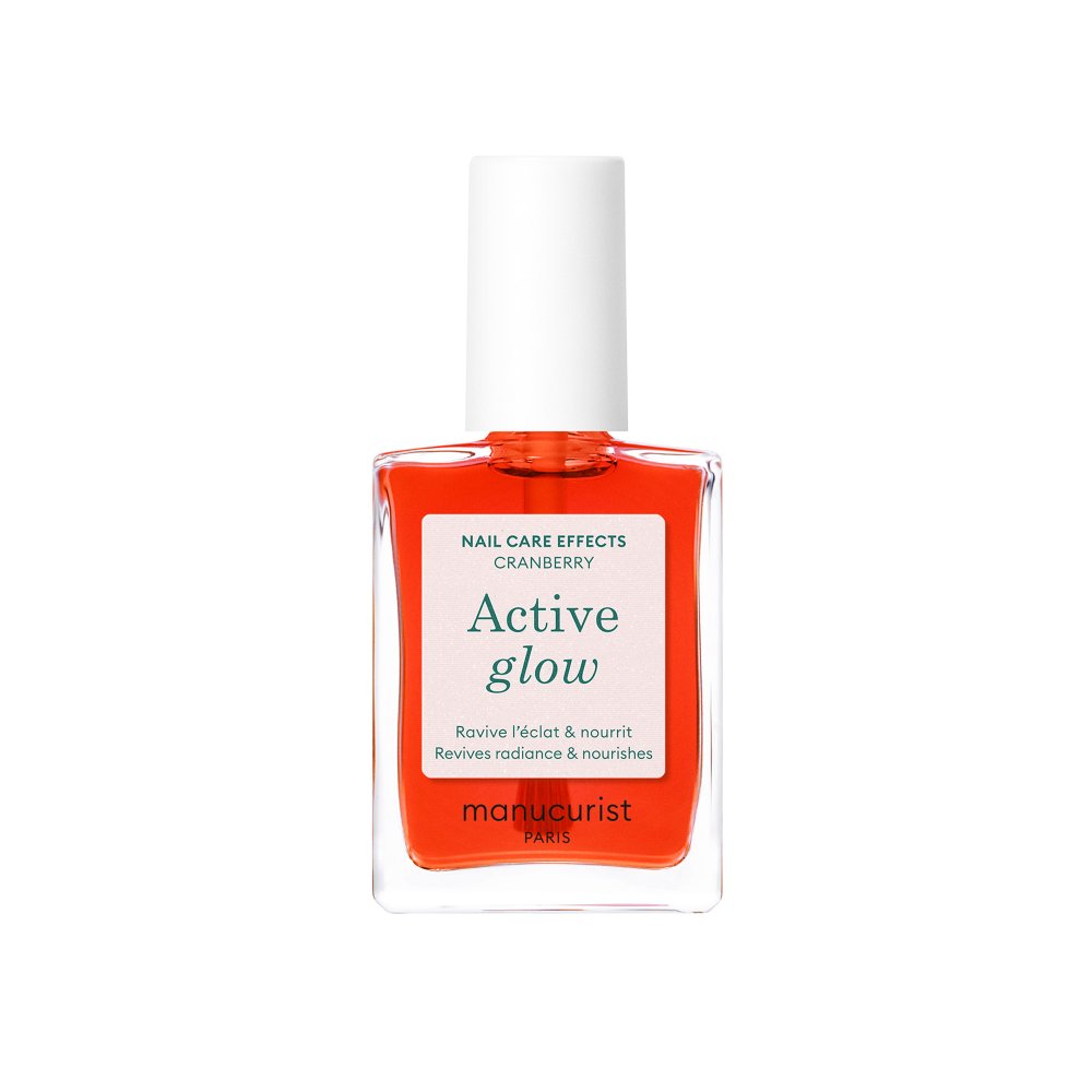 Manucurist Pečující lak na nehty Active Glow Nail Care Effects 15 ml Cranberry