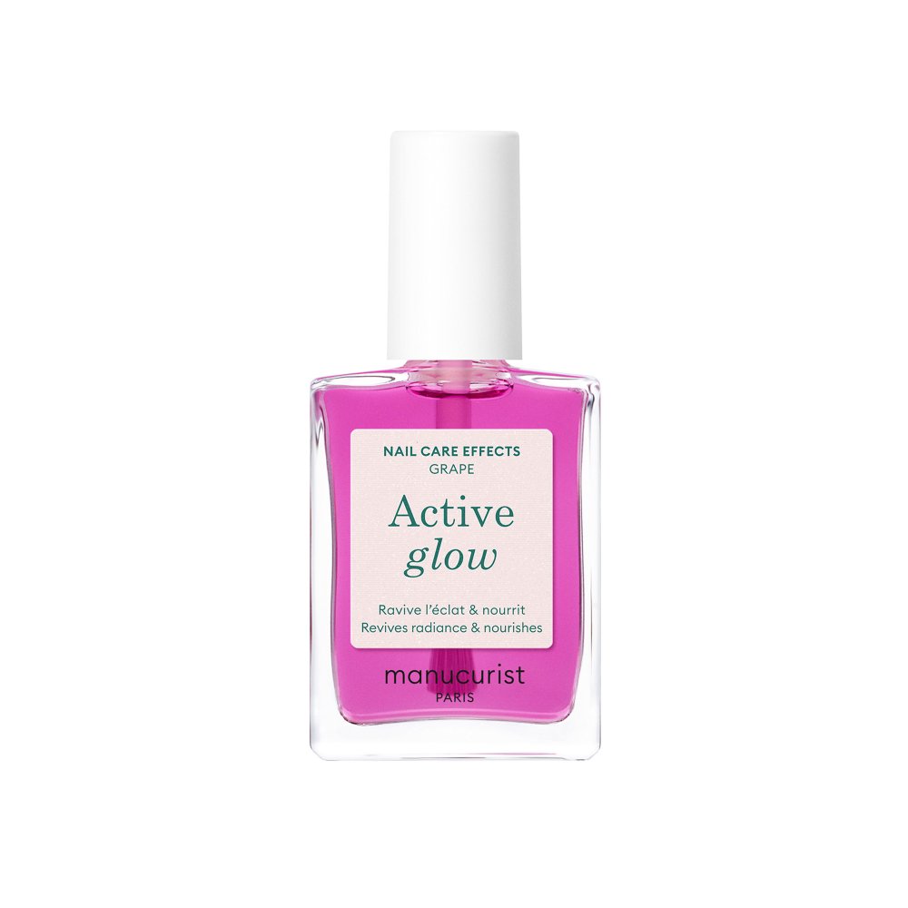 Manucurist Pečující lak na nehty Active Glow Nail Care Effects 15 ml Grape