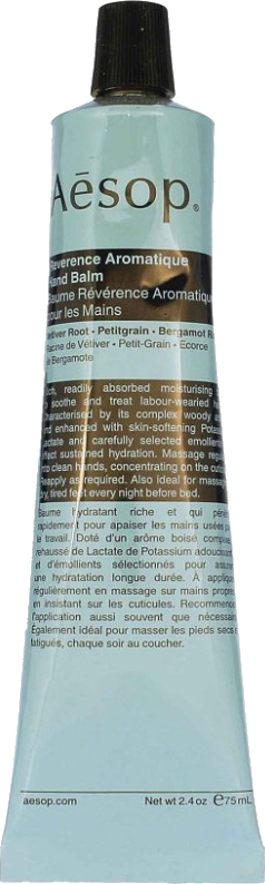 Aesop Vyživujúci balzam na ruky s drevitou vôňou (Reverence Aromatique Hand Balm) 75 ml