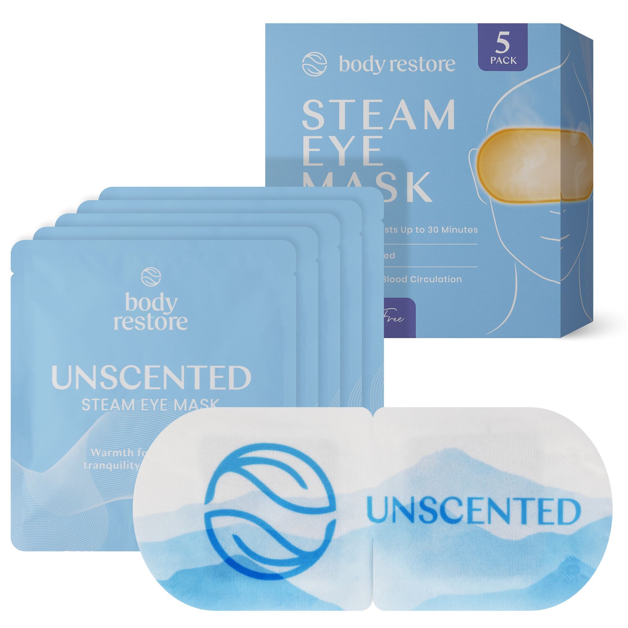 Body Restore Samozahřívací relaxační maska na oční okolí Steam Eye Mask 5 ks