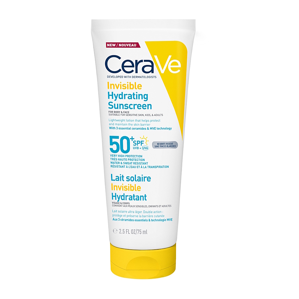 CeraVe Opalovací krém SPF 50+ Invisible Hydrating Sunscreen 75 ml