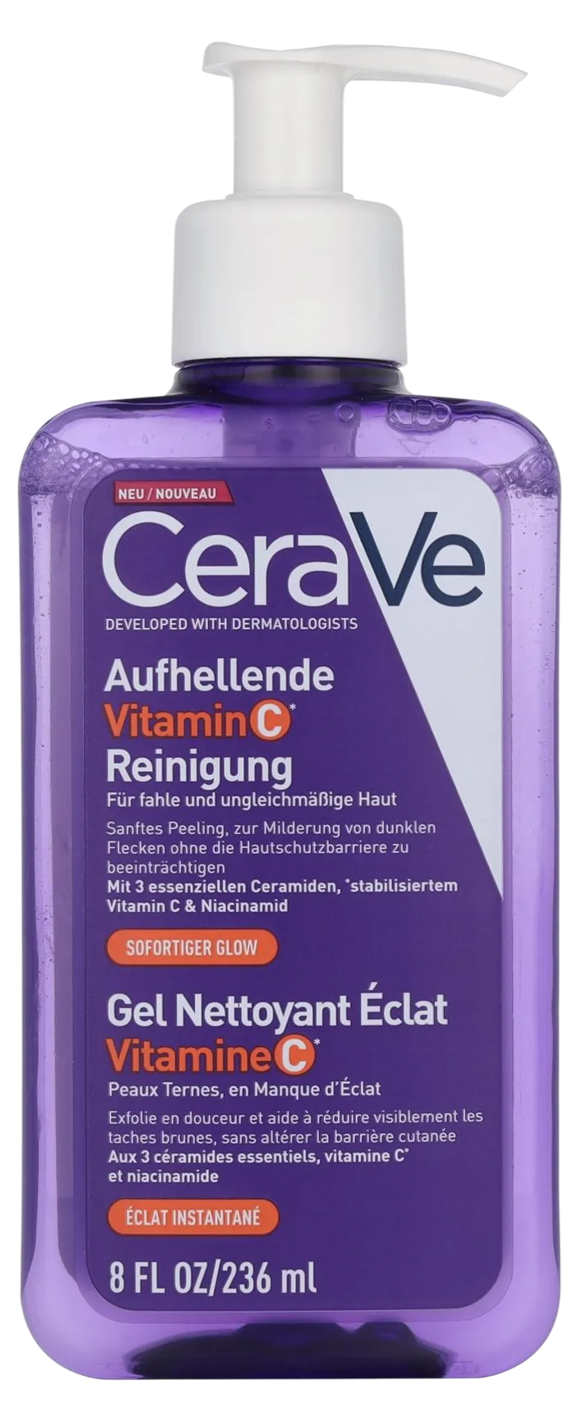 CeraVe Rozjasňující čisticí gel Brightening Vitamin C Cleanser 236 ml