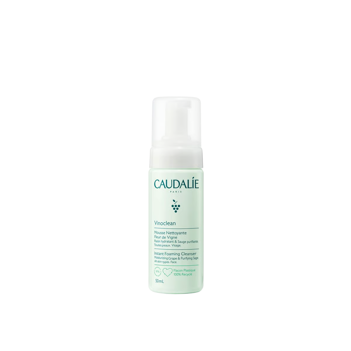 Caudalie Vinoclean čistiaca pena pre všetky typy pleti 50 ml